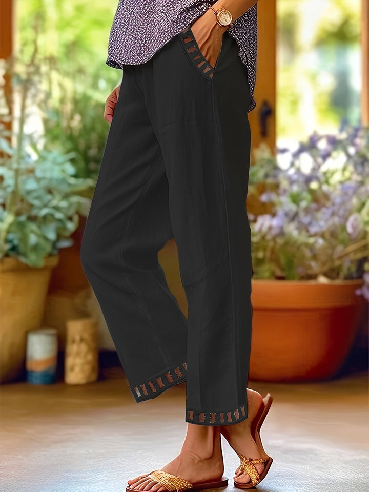 Wren – Pantaloni Cropped Relax con Dettagli in Contrasto
