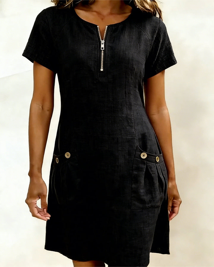 Nina | Abito in cotone con zip