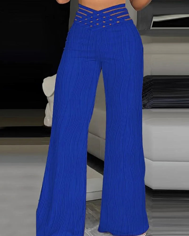 Emma | Pantaloni Crisscross a Vita Alta