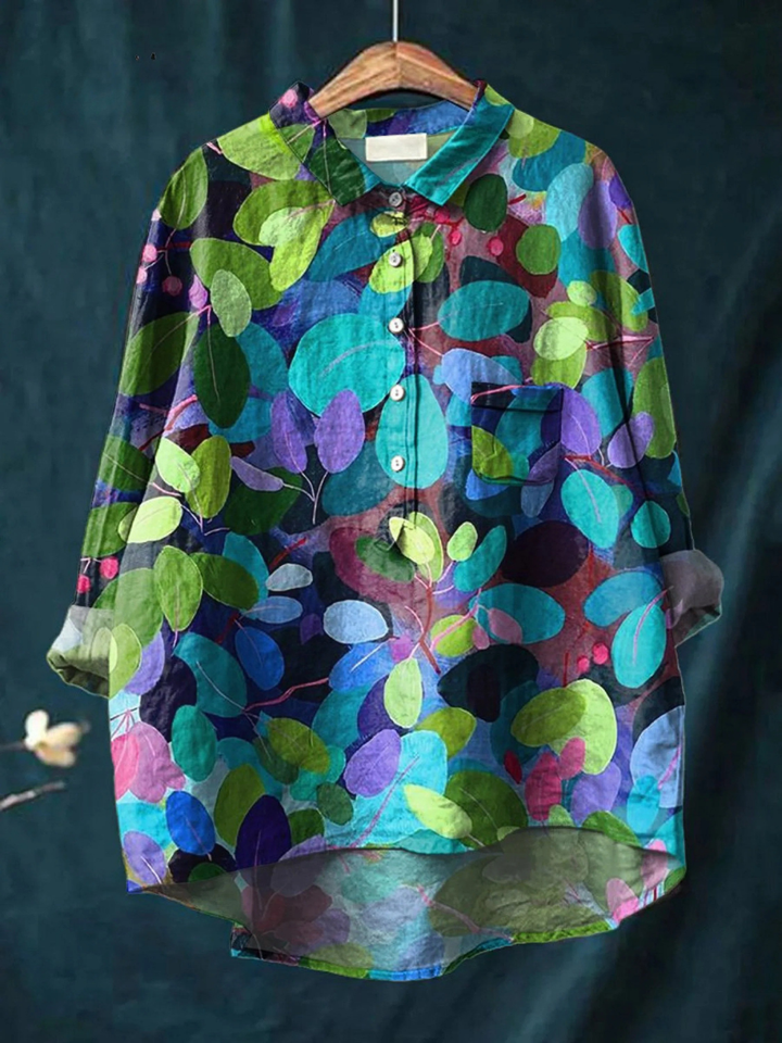 Grace | Camicia Casual da Donna Stampata Arte Estiva
