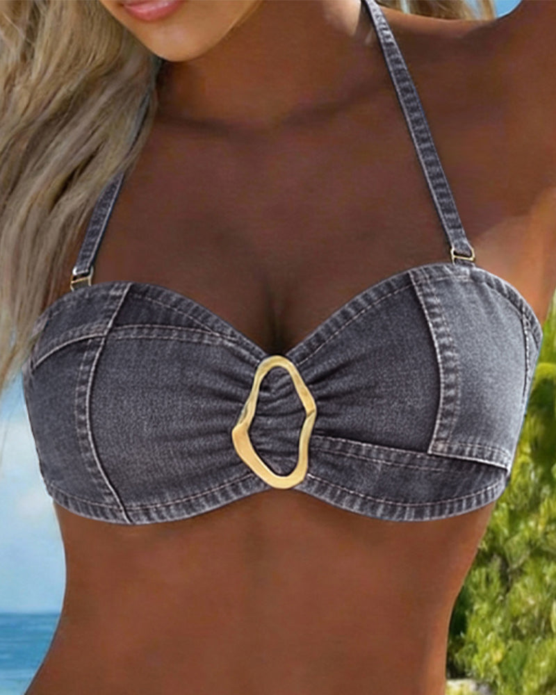 Patricia™ | Bikini a Due Pezzi con Spalline e Fibbia in Metallo