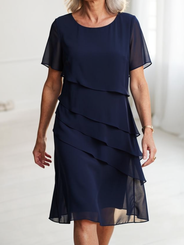 Linda | Abito Elegante Con Volant