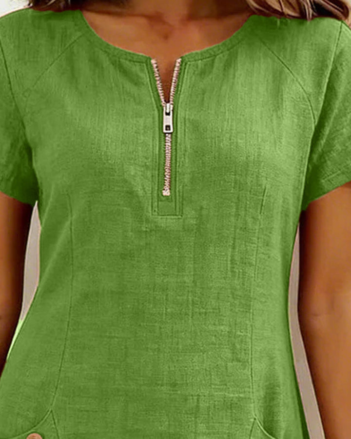 Nina | Abito in cotone con zip