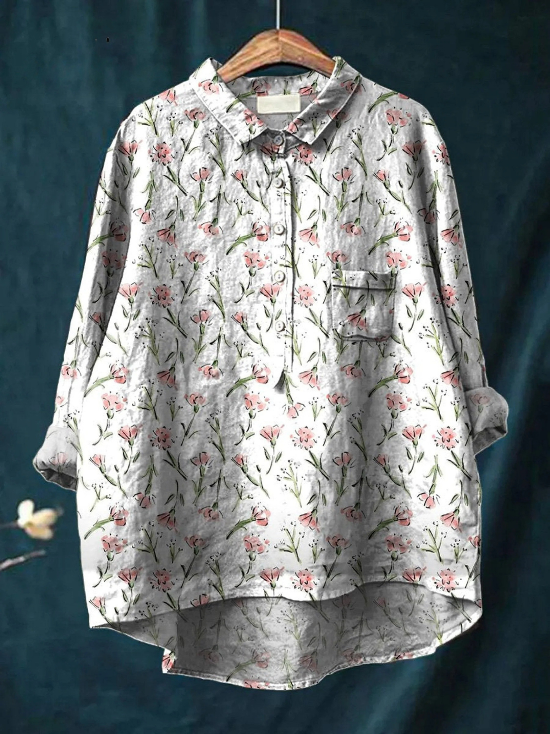 Ruby | Camicia casual da donna a stampa floreale rosa primavera