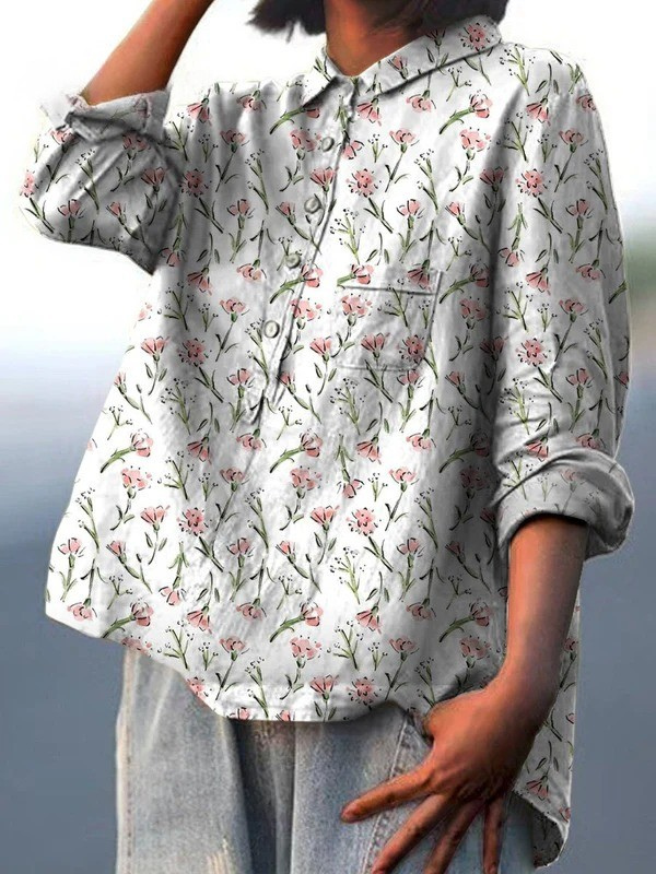 Ruby | Camicia casual da donna a stampa floreale rosa primavera