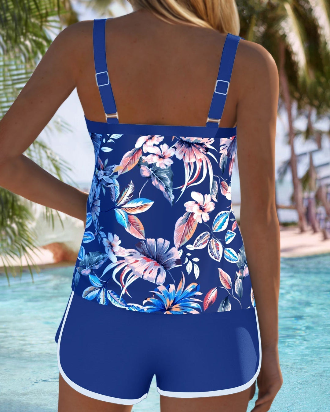 Imke™ | Tankini Stampato Senza Maniche con Scollatura a U