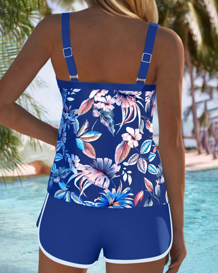 Imke™ | Tankini Stampato Senza Maniche con Scollatura a U