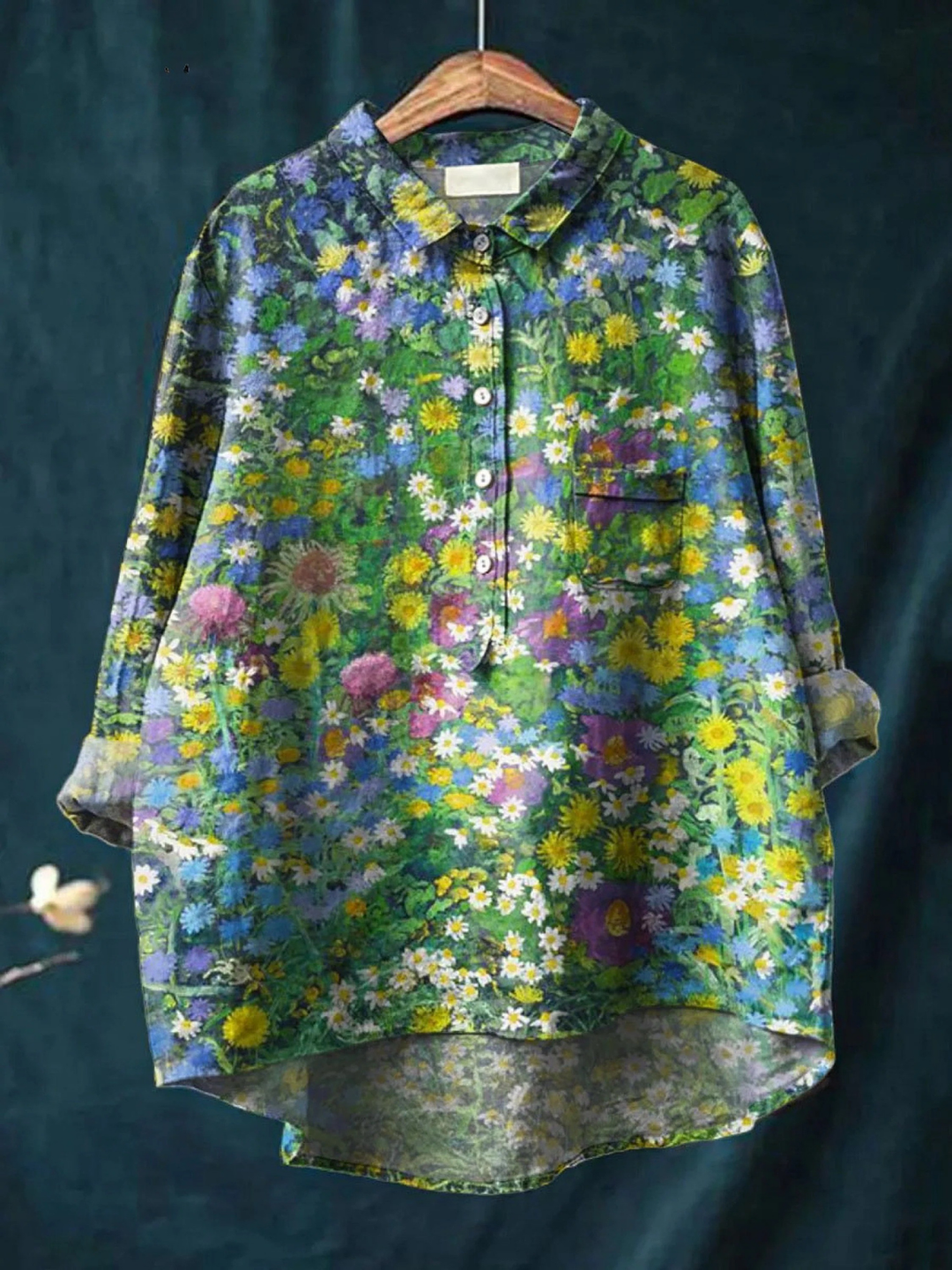 Imogen | Camicia casual vintage floreale da donna