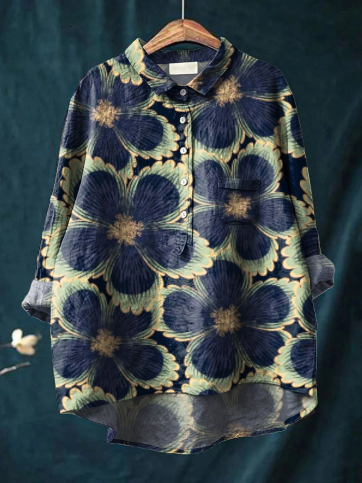 Jessica | Camicia Casual Vintage con Stampa Floreale per Donna