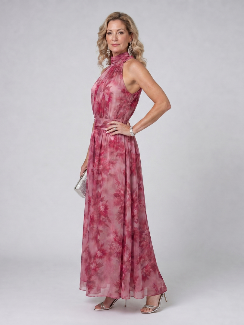 Avien | Abito Midi con Collo All'Americana