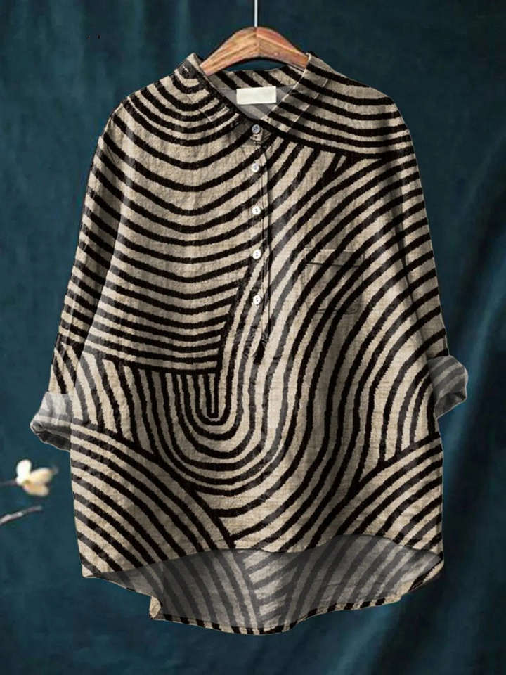 Megan | Camicia casual con stampa a motivo circolare per donna