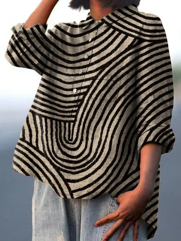 Megan | Camicia casual con stampa a motivo circolare per donna