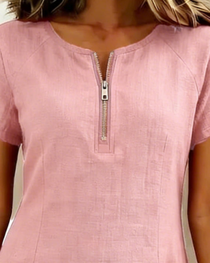 Nina | Abito in cotone con zip