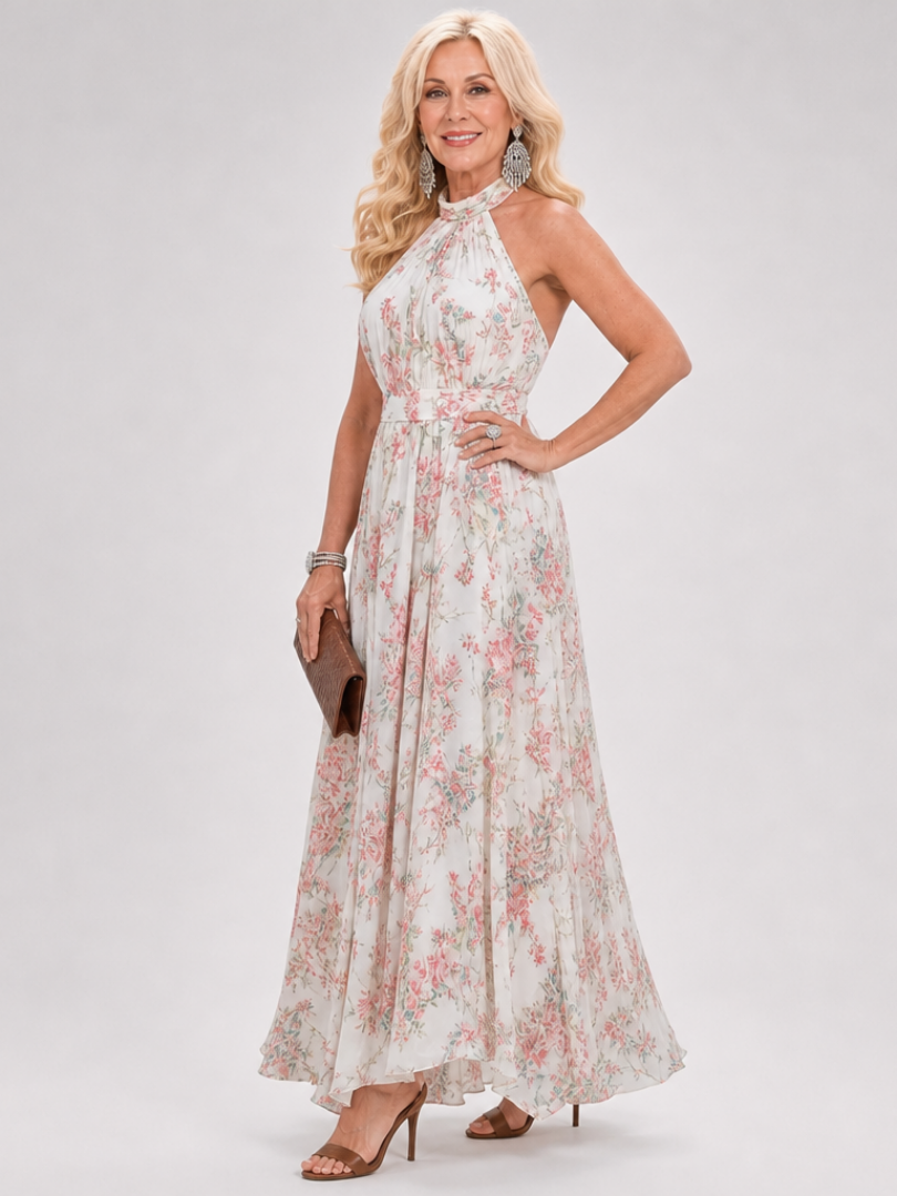 Guinevere | Vestito midi con stampa floreale e gonna fluida