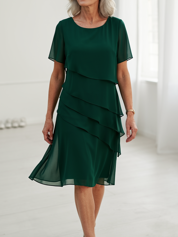 Linda | Abito Elegante Con Volant