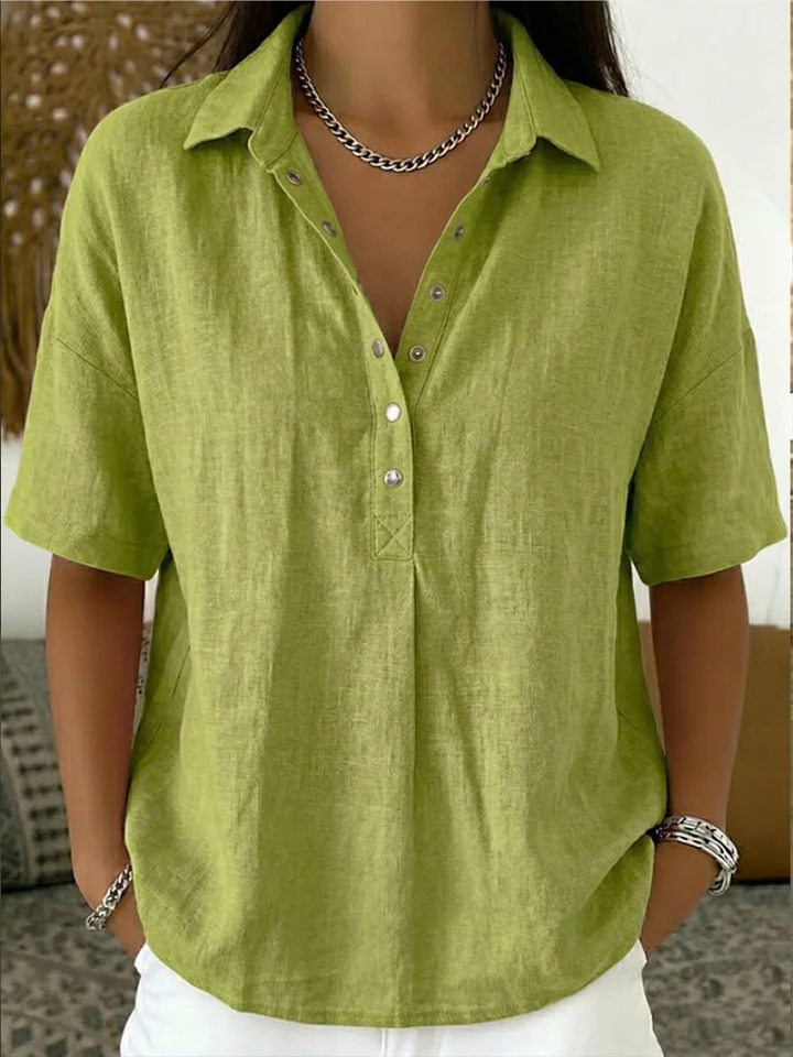 Alice | Camicia Casual con Collo a Bottoni