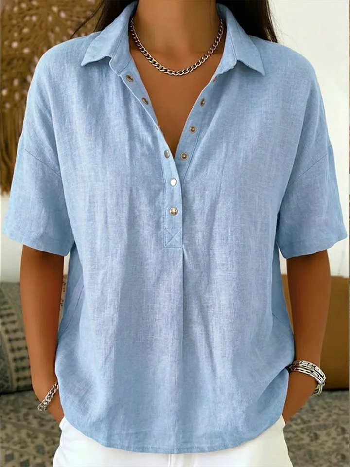 Alice | Camicia Casual con Collo a Bottoni