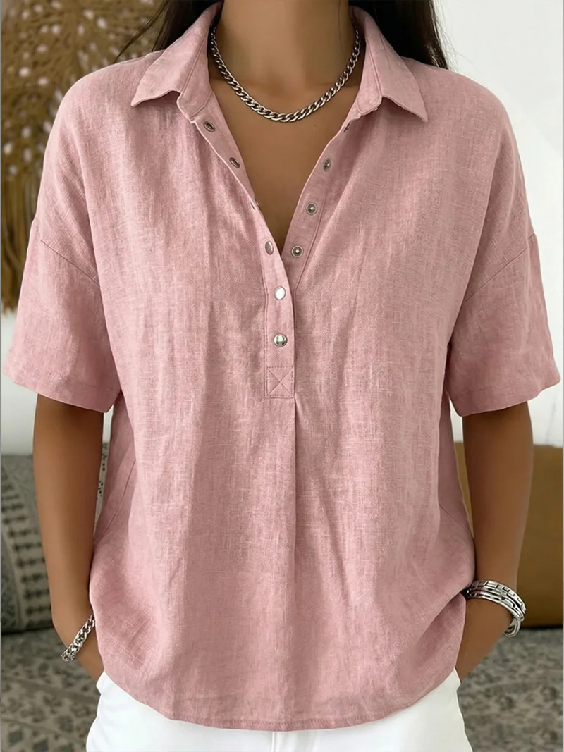 Alice | Camicia Casual con Collo a Bottoni