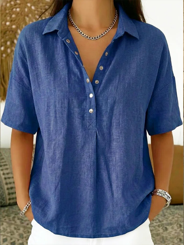 Alice | Camicia Casual con Collo a Bottoni