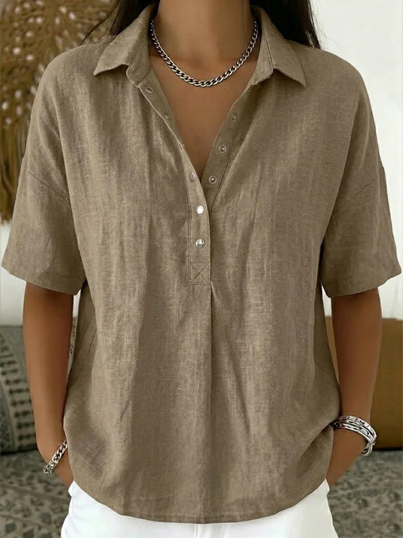 Alice | Camicia Casual con Collo a Bottoni