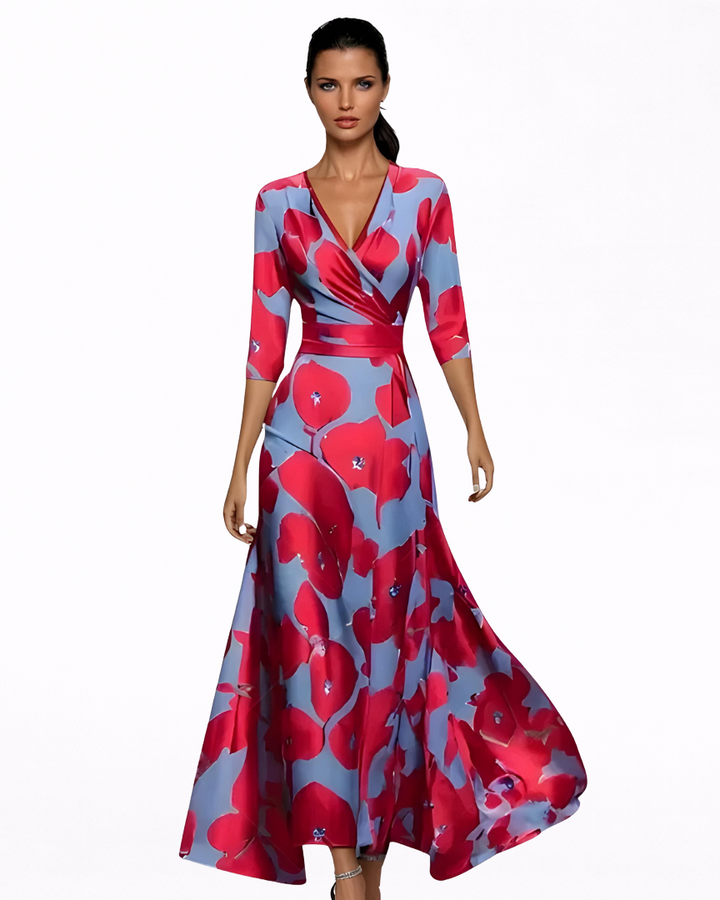 Georgina | Vestito lungo floreale elegante