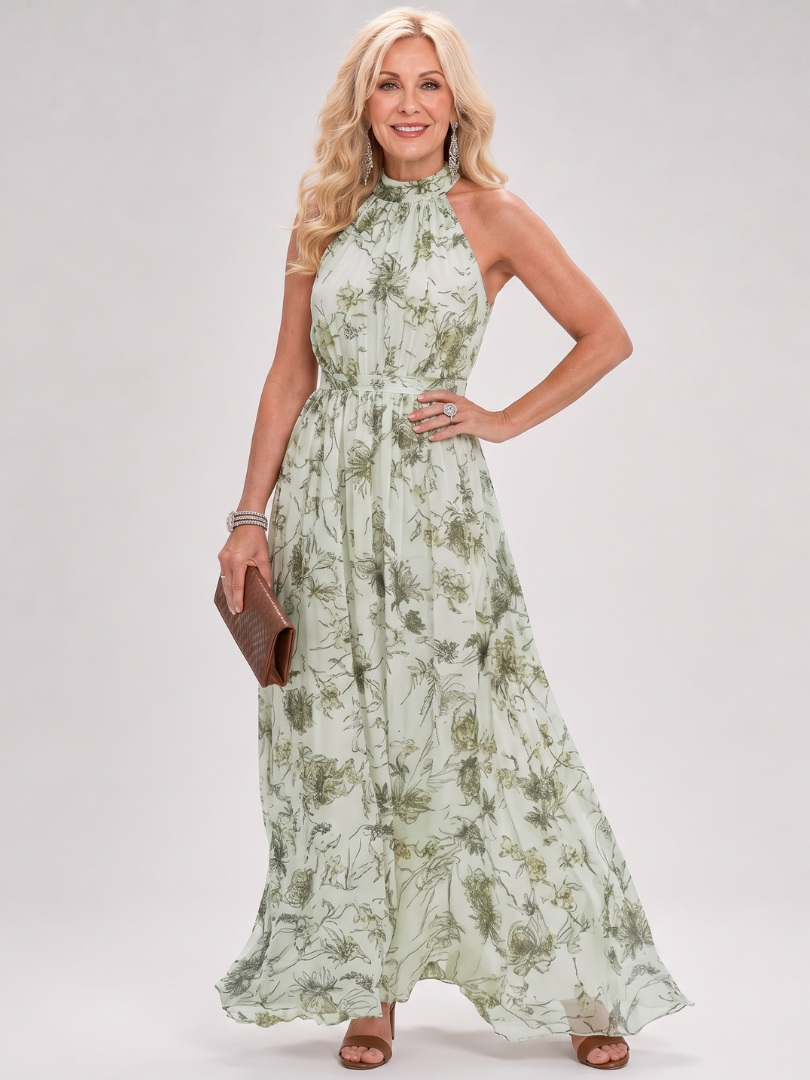 Guinevere | Vestito midi con stampa floreale e gonna fluida