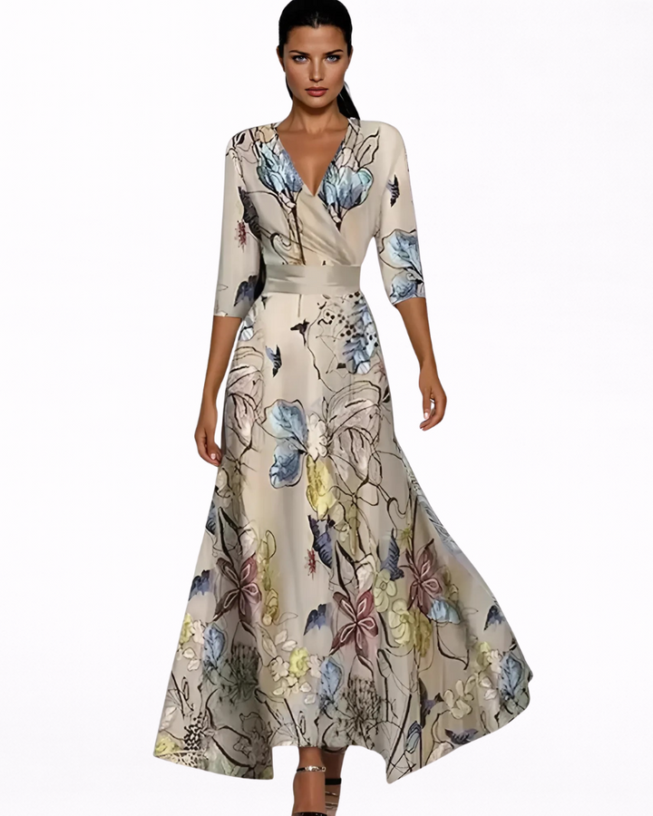 Georgina | Vestito lungo floreale elegante