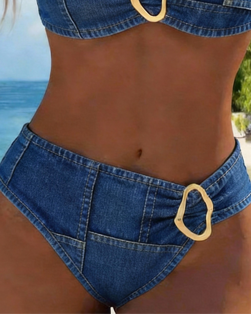 Patricia™ | Bikini a Due Pezzi con Spalline e Fibbia in Metallo