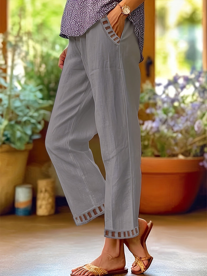 Wren – Pantaloni Cropped Relax con Dettagli in Contrasto