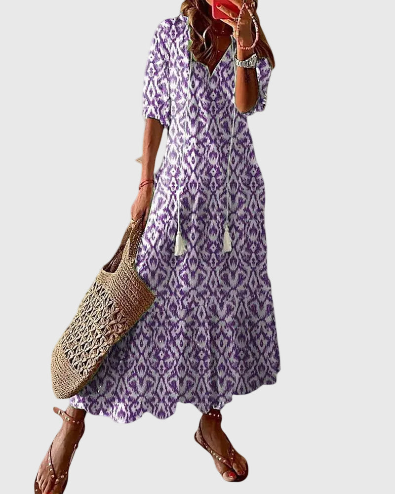 Amalia | Vestito Maxy Estivo Boho Vintage