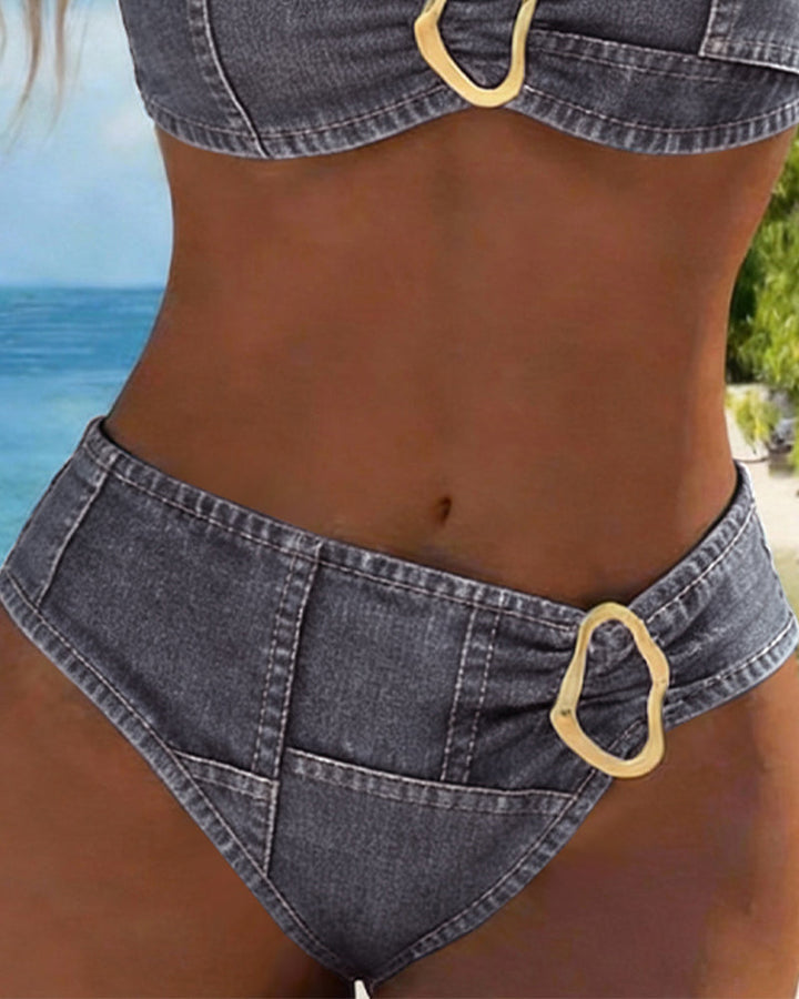 Patricia™ | Bikini a Due Pezzi con Spalline e Fibbia in Metallo