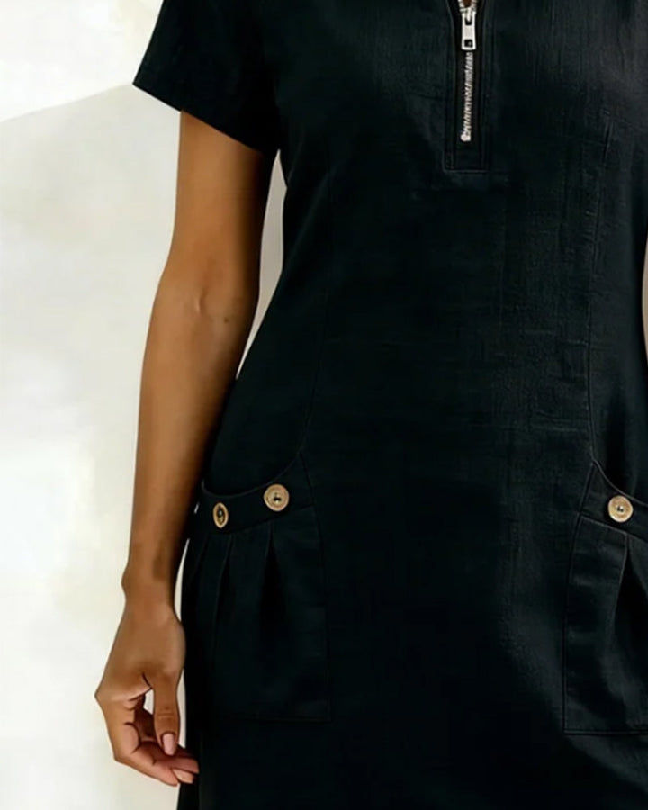 Nina | Abito in cotone con zip