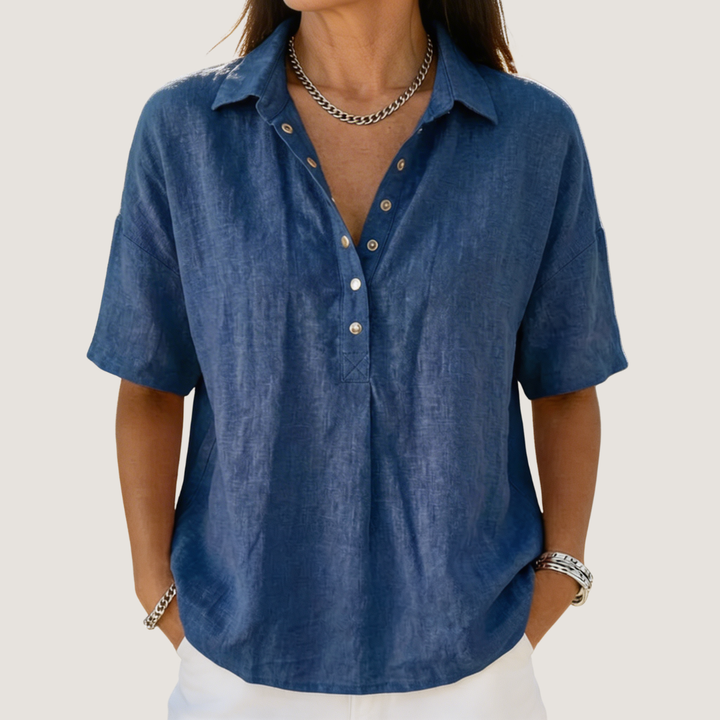 Alice | Camicia Casual con Collo a Bottoni