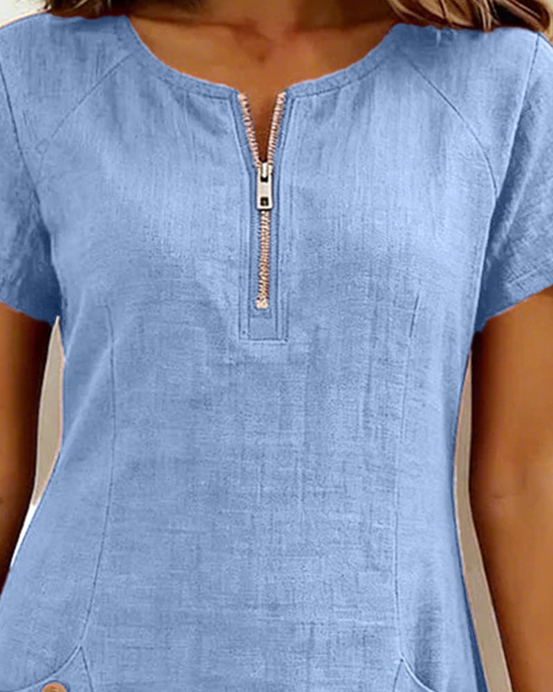 Nina | Abito in cotone con zip