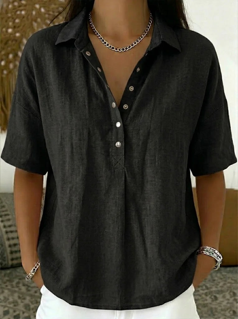 Alice | Camicia Casual con Collo a Bottoni