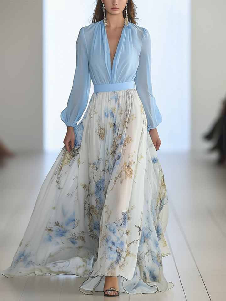 Abito Maxi Fiori Pénélope | Eleganza Eterna