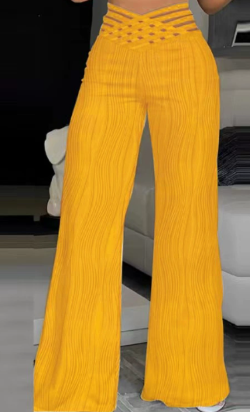 Emma | Pantaloni Crisscross a Vita Alta
