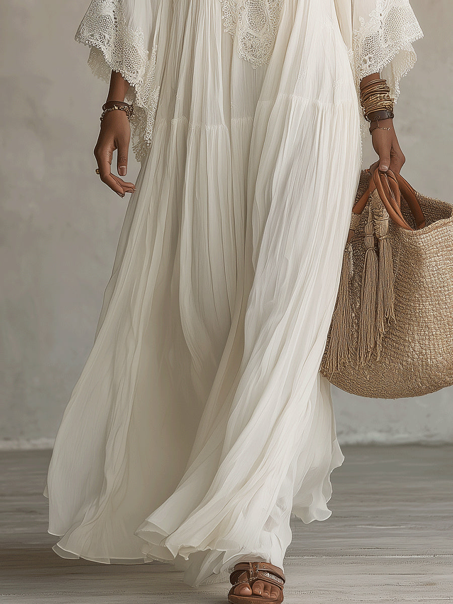 Annalisa | Abito lungo in chiffon