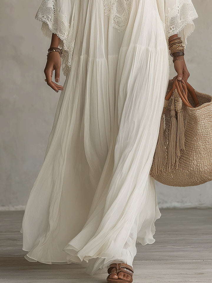 Annalisa | Abito lungo in chiffon