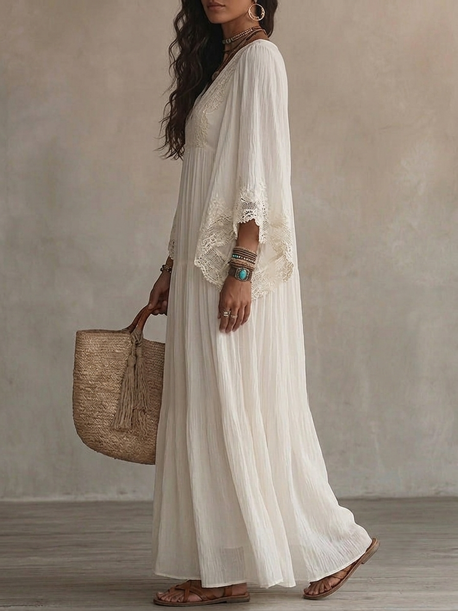 Annalisa | Abito lungo in chiffon