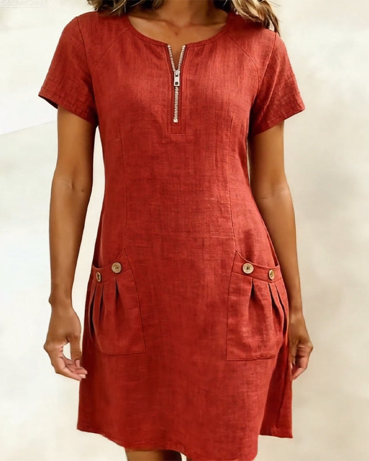 Nina | Abito in cotone con zip