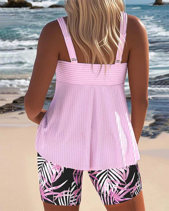Daphne™ | Pantaloni Corti Tankini a Righe Bright