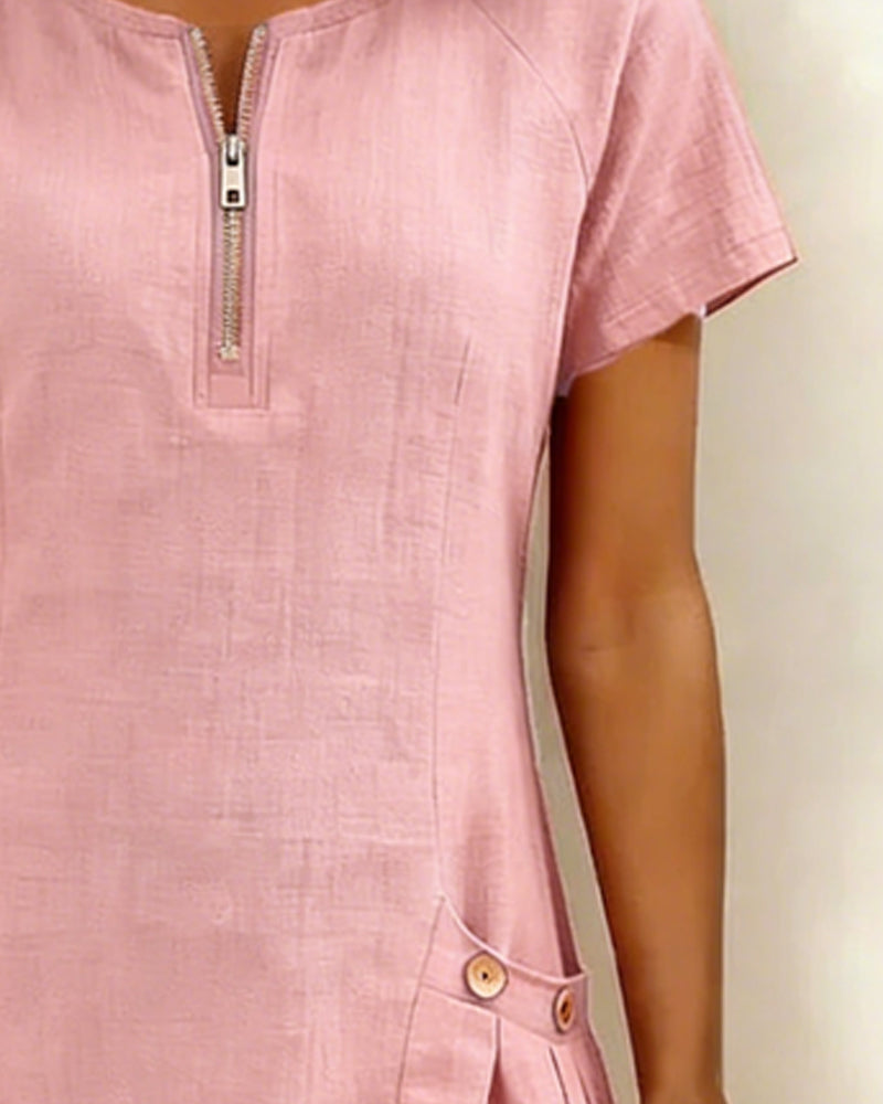 Nina | Abito in cotone con zip