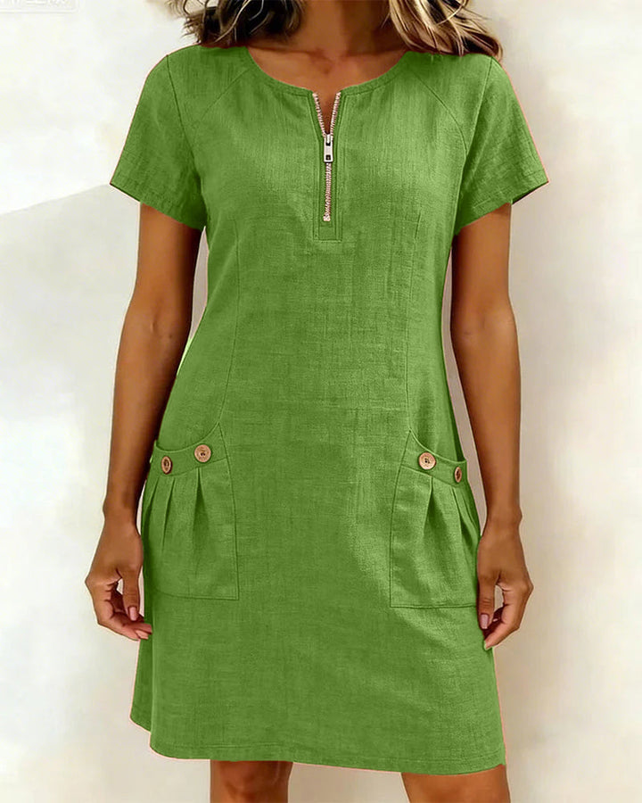 Nina | Abito in cotone con zip