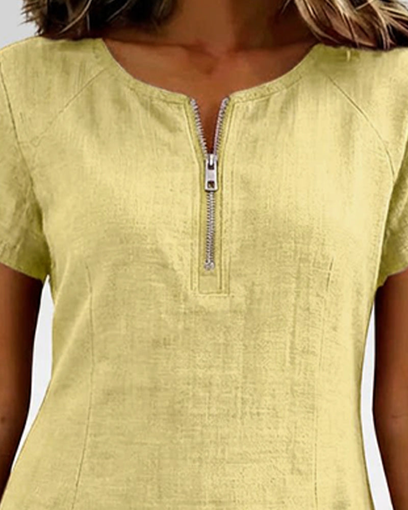 Nina | Abito in cotone con zip