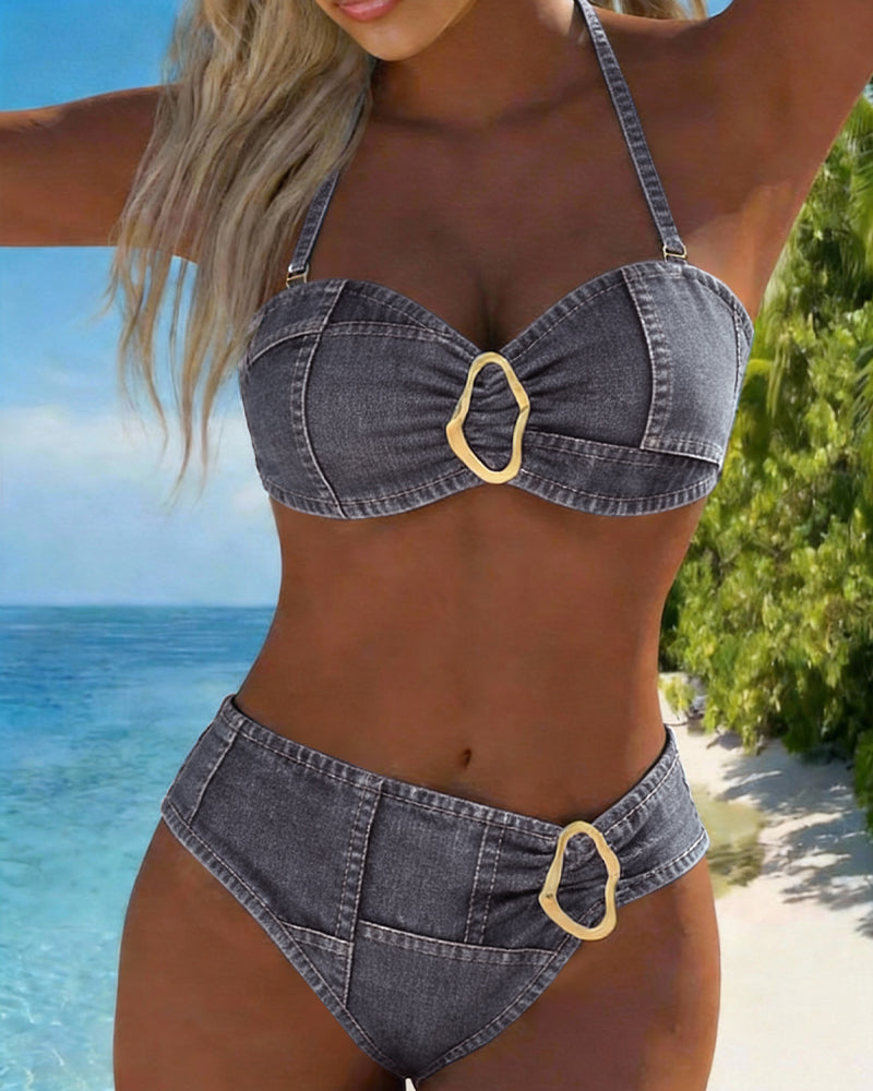 Patricia™ | Bikini a Due Pezzi con Spalline e Fibbia in Metallo