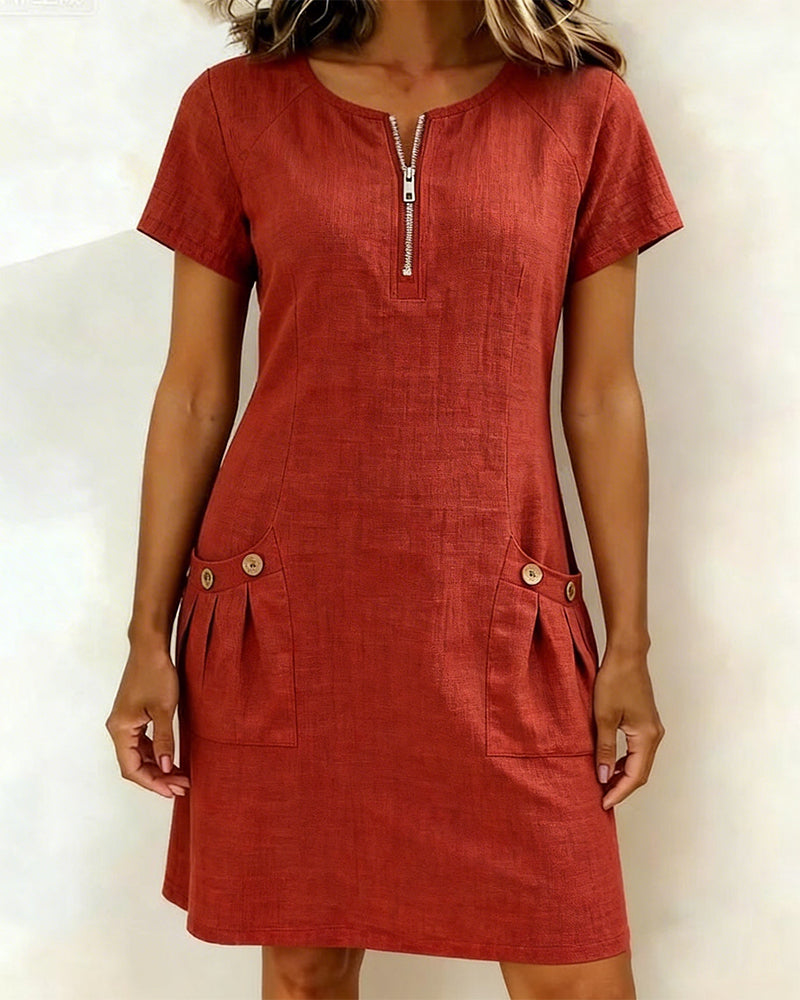 Nina | Abito in cotone con zip