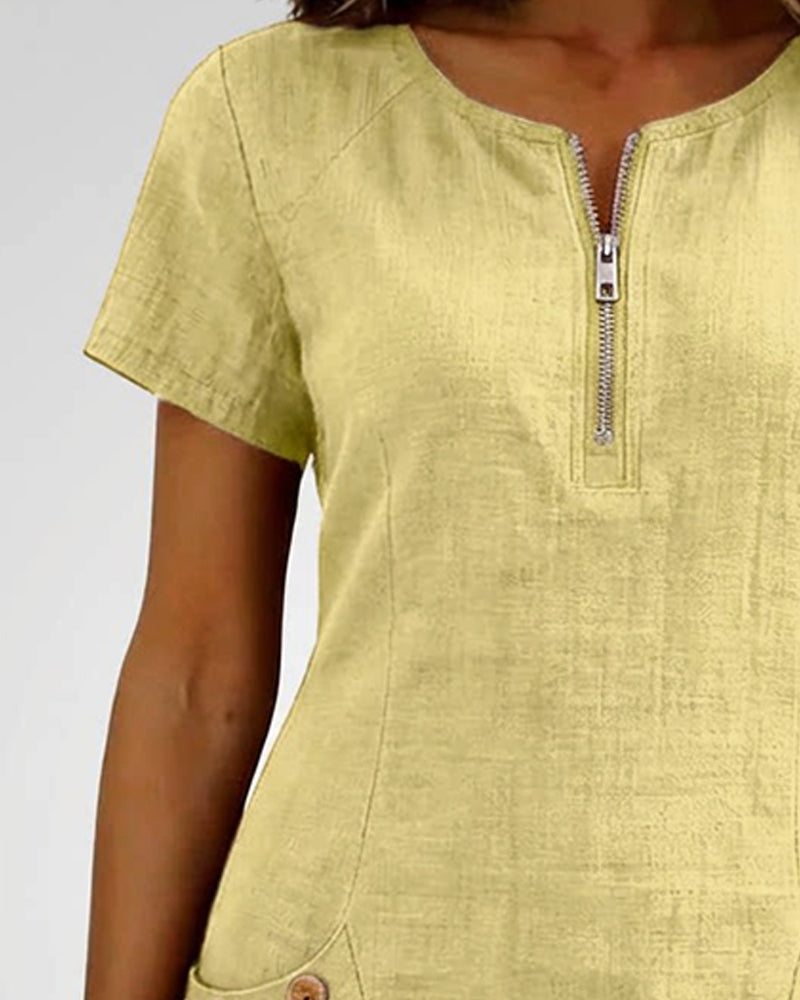 Nina | Abito in cotone con zip