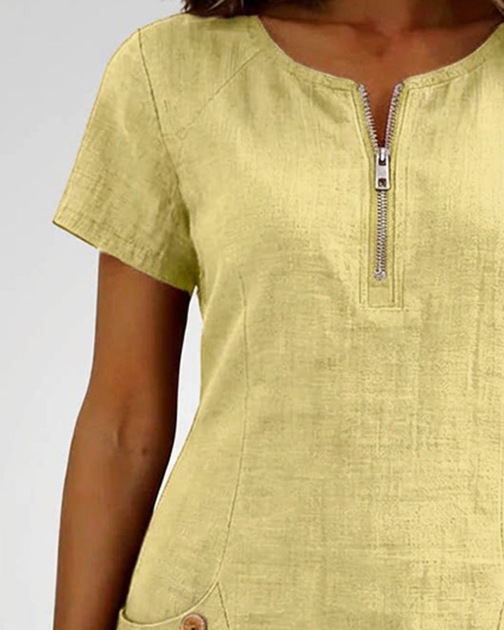 Nina | Abito in cotone con zip