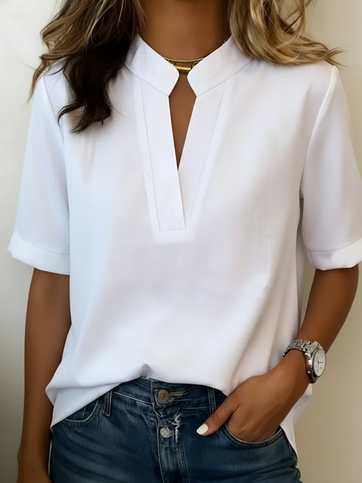 Aurora — Blusa elegante con colletto raffinato